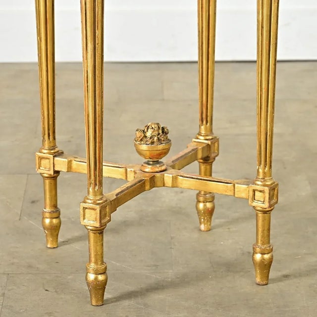 French 19th Century Louis XVI Style Gilt Guéridon For Sale In Baton Rouge - Image 6 of 10