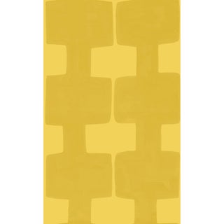 Modern Blocks Wallpaper by Paule Marrot in Goldenrod For Sale