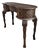 Vintage Ornately Carved Wood Console Table With Basket-Weave Detailing For Sale