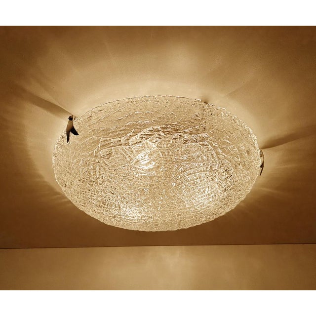 Large Glass Flush Mount from Kaiser-Leuchten, 1970s For Sale - Image 9 of 12
