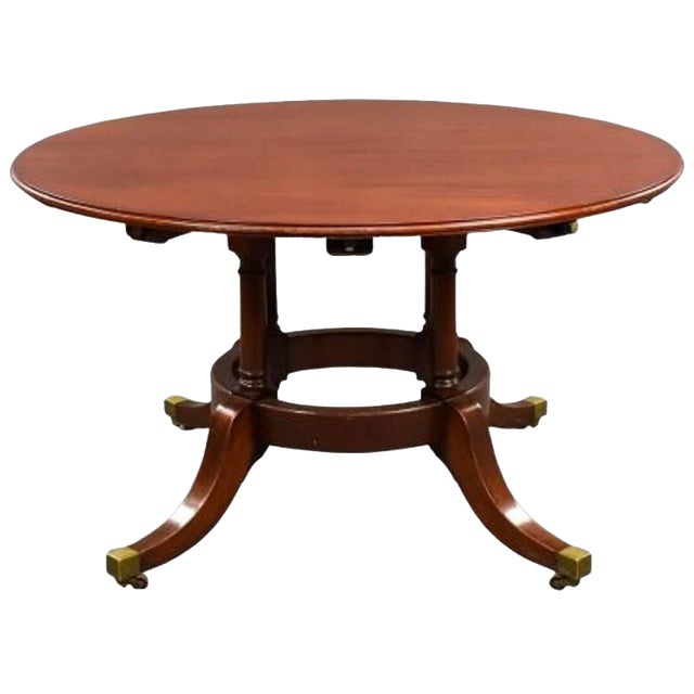 Circular Mahogany Extending Dining Table, 1920s For Sale