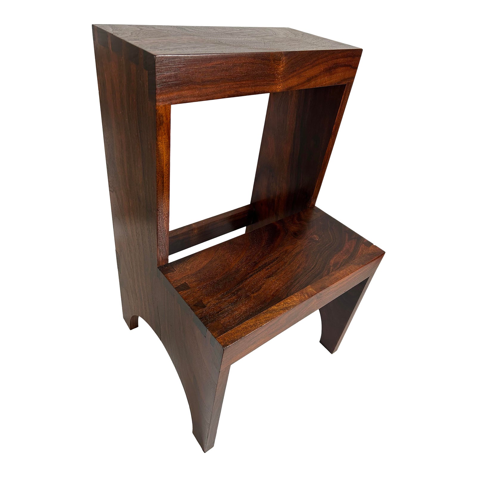 2010s DRW Shaker Style Black Walnut Step Stool - 1 Piece | Chairish