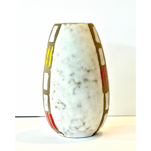 Super Cool Mid 20th Century Modern West German Vase by Jasbo Keramics. For Sale - Image 4 of 8