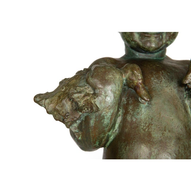 American Bronze Sculpture Fountain “Baby Duck”, Edith Barretto Parsons, 41” H For Sale - Image 17 of 18