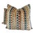 Geometric Cut Velvet Stripe in Multi 22" Pillows-A Pair For Sale