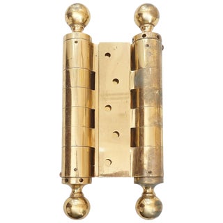 Enormous Solid Brass Church Door Hinges Paperweight For Sale