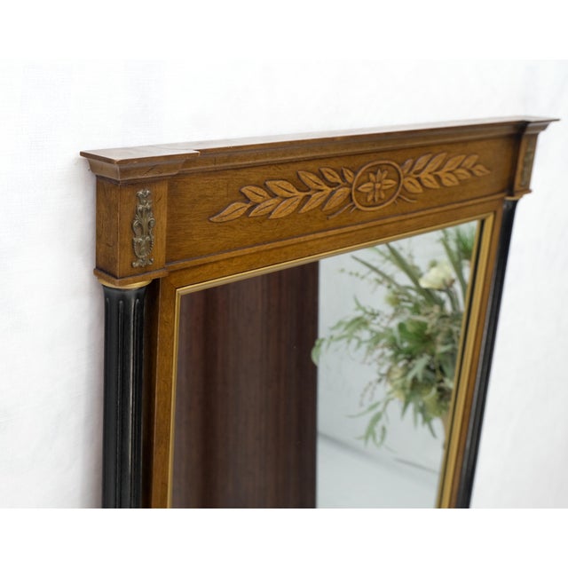 Mid-Century Modern Neo Classical French Rectangle Wall Mirror For Sale - Image 3 of 8