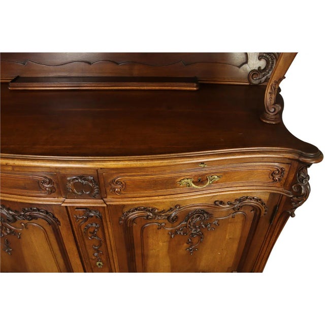 Buffet Louis Xv Rococo Antique French 1880 Walnut For Sale - Image 9 of 12