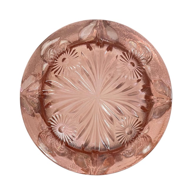 The Pink Tiger Lily Glass Pitcher by Lenox Imperial For Sale In San Francisco - Image 6 of 6