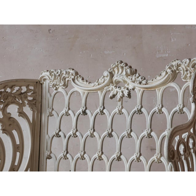 English Love Seat Garden Bench in Cast Iron For Sale - Image 7 of 10