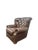 A very nice, tufted leather, lounge chair produced by Distinction Leather, Inc. (Hanover NC). The chair boasts rolled...
