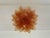 Metal Murano Ceiling Lamp, 32 Amber Felci Glasses For Sale - Image 7 of 10