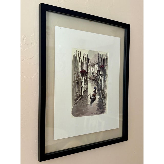 Watercolor Painting of Venice by Bonazzon For Sale - Image 4 of 5