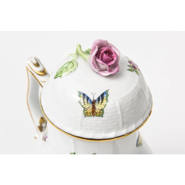 Herend Mid 20th Century Herend Queen Victoria Older Coffee Pot For Sale - Image 4 of 9