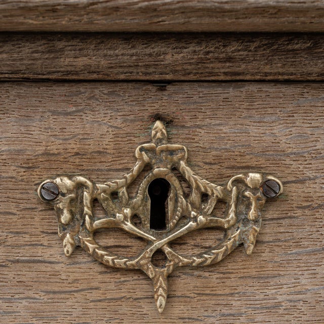 19th Century French Louis XVI Oak Chest of Drawers With Marble Top For Sale - Image 13 of 18