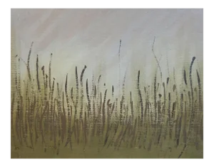 Mid 19th Century Abstract Grass Painting