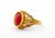 18k Yellow Gold Faux Coral Ring For Sale - Image 4 of 6