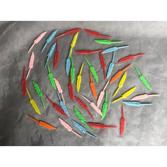 Vintage Pen Quill Cocktail Drink Hors d'Oeuvres Picks Set of 45 For Sale - Image 14 of 15