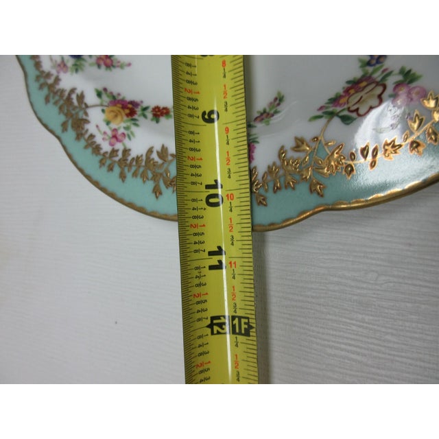1980s Chelsea House Decorative Floral Design Dining Plate Asian Inspired Yellow For Sale In Philadelphia - Image 6 of 9