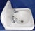 White Vintage "Standard" High-Back Porcelain & Cast Iron Sink With Cast Iron Mounting Bracket For Sale - Image 8 of 18