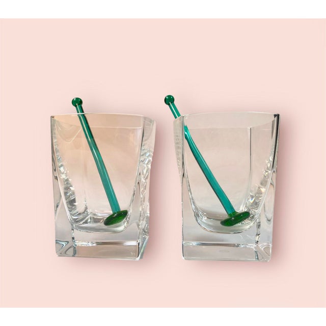 Vintage Green Glass Cocktail Muddlers- Set of 6 For Sale - Image 4 of 8