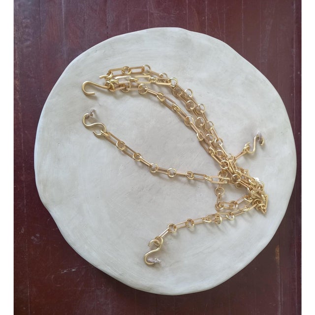 White Exceptional Late 20th Century 'Patelle' Plaster Ceiling Light Fixture in the Style of Giacometti For Sale - Image 8 of 10