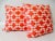 Textile Red & White Geometric Cotton Woven Pillows, a Pair For Sale - Image 7 of 7