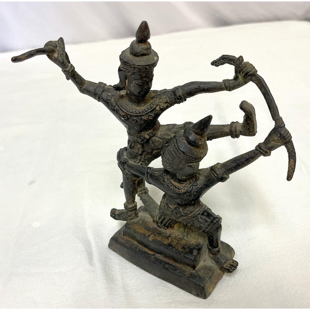 1960's Japanese Samurai Warrior Bronze Statue For Sale - Image 10 of 12