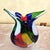 White Murano‑Style Multicolored Hand‑Blown Art Glass Vase, 13" For Sale - Image 8 of 18