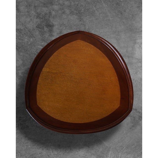 Tripod Pedestal Table in Mahogany and Walnut, 1920s For Sale - Image 4 of 8