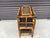 1940s Burnt Bamboo 2 Tier Magazine Stand With Sliding Tray at Top For Sale - Image 14 of 17