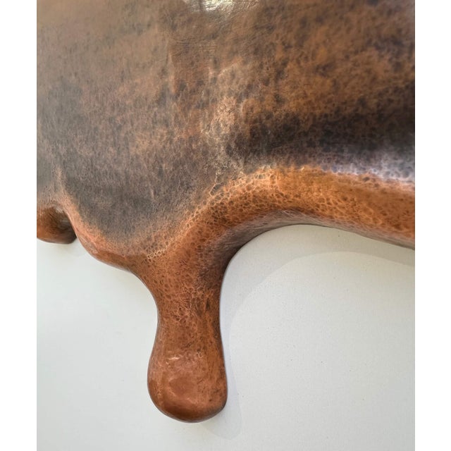 Melting Copper Wall Art Sculpture For Sale - Image 9 of 11