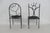 Metal Metal Candle Holders Pair of 2 Decorative Chair Wire Design Black Finish 5037b For Sale - Image 7 of 14