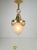 Vintage French Brass Ceiling Lamp with Sanded Glass Shade, 1950s, in Flawless conditions. Designed 1950 to 1959 Up to 250V...