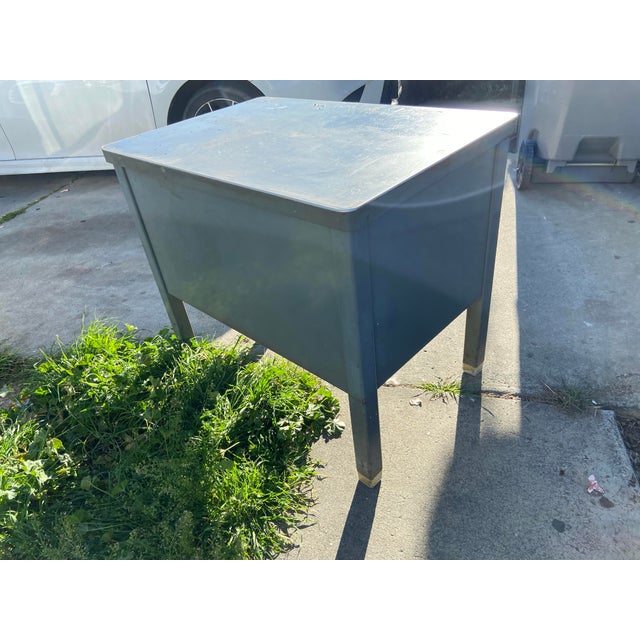 Vintage Mid-Century Modern General Fireproofing Tanker Desk For Sale - Image 12 of 12