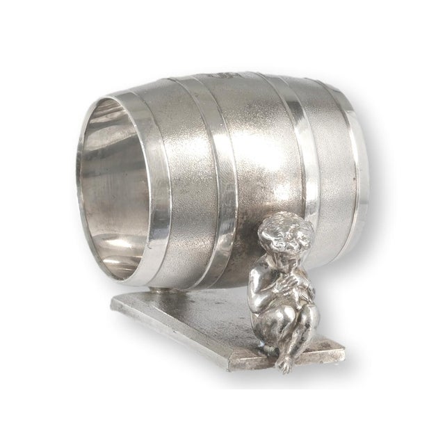 Meriden Silver Plate Co. 19th-C. Meriden Napkin Ring w/ Cherubs For Sale - Image 4 of 7