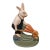 Vintage Cast Iron Gardening Rabbit With Wheelbarrow Doorstop/Bookend For Sale