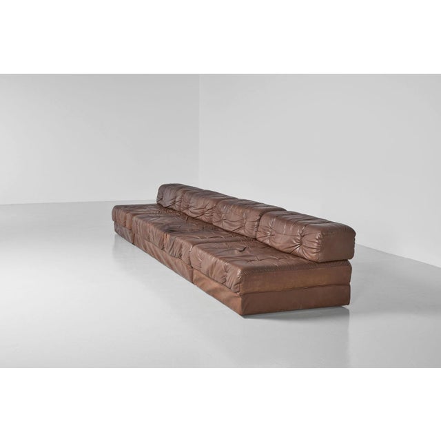 Animal Skin Modular Sofa from Wittmann Atrium, Austria, 1970s, Set of 3 For Sale - Image 7 of 17