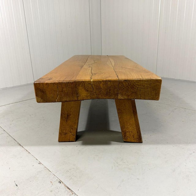 Rustic Sturdy Hardwood Coffee Table, 1960s For Sale - Image 10 of 18