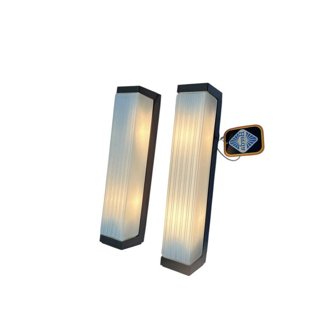 Mid-Century Textured Glass Wall Lights from Herda, 1960s, Set of 2 For Sale - Image 6 of 18