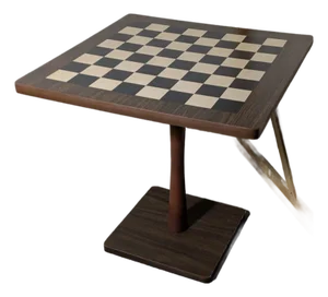 Vintage Mid Century Modern Chess Checkers Game Board Table