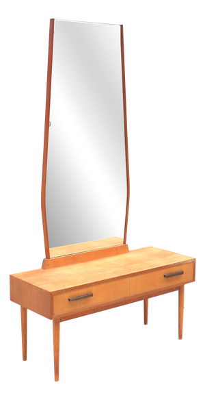 Vintage Dressing Table with Tall Mirror, 1970s