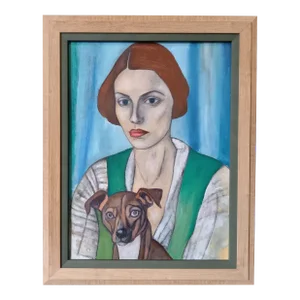 "Eleanor and Baxter" by Christopher Barrow, Framed