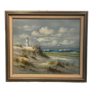 Antonio Tano Seascape Oil Painting Framed
