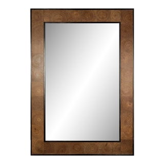 Modern Celestine Oak Mirror For Sale