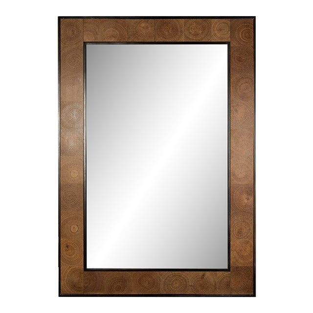 Modern Celestine Oak Mirror For Sale