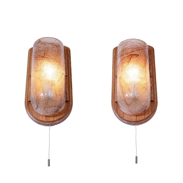 Modernist Wall Sconces in Amber Murano Glass, Germany, 1960s, Set of 2 For Sale - Image 4 of 9