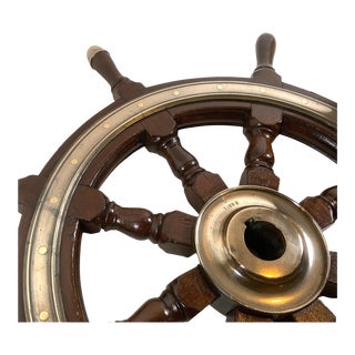 Antique Eight Spoke Ships Wheel For Sale