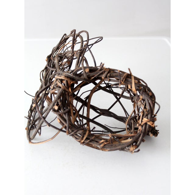 Vintage Woven Grapevine Turkey Folk Art Sculpture For Sale - Image 9 of 14