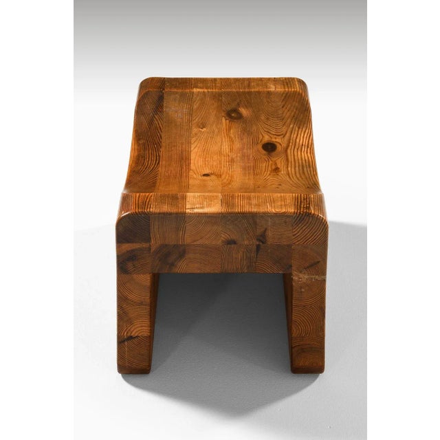 Rare stool ‘palle’ in pine, 1970's additional information: material: pine style: mid century, scandinavian produced by k....